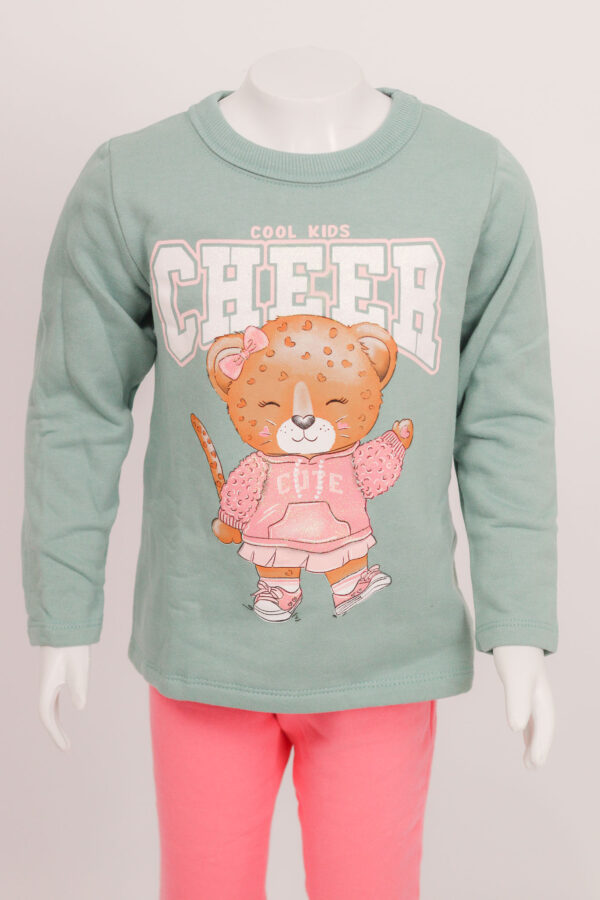Conjunto Infantil Feminino Blusão e Calça Jogger Moletom Brandili - Image 2