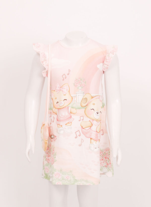 VESTIDO INF FEM MALHA COMFY COM BOLSA EM FLEECE INFANTI