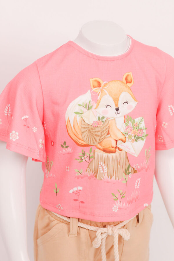 Conjunto Infantil Feminino Blusa Boxy e Short INFANTI - Image 4