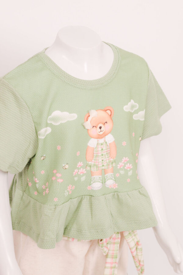 Conjunto Infantil Feminino Blusa Boxy Over e Short Infanti - Image 2