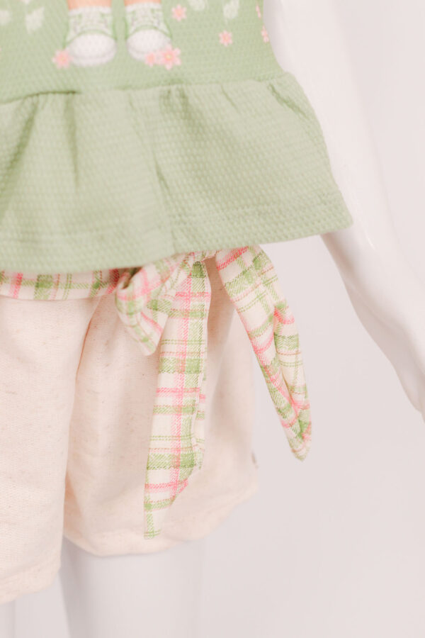 Conjunto Infantil Feminino Blusa Boxy Over e Short Infanti - Image 3