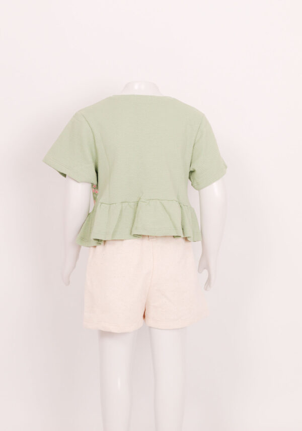 Conjunto Infantil Feminino Blusa Boxy Over e Short Infanti - Image 4