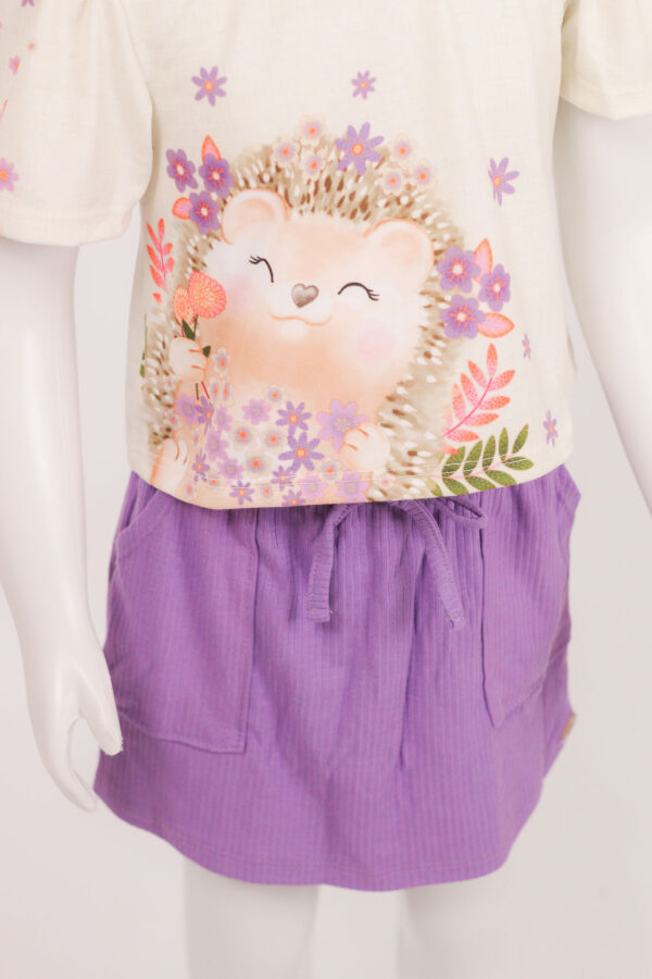 Conjunto infantil feminino blusa boxy e short saia Infanti - Image 4