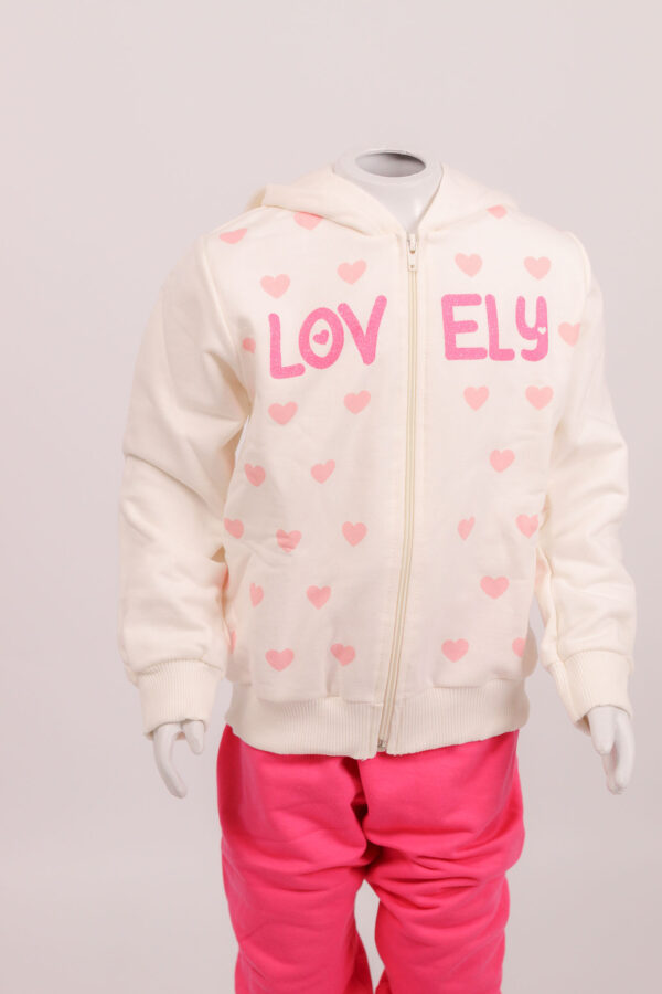 Conjunto infantil feminino jaqueta com capuz e calça Rovite - Image 2