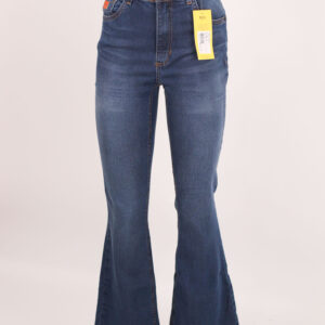 Calça flare feminina Petit cós alto Up Max Denim